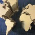 Cut out MDF world map table support with glass top