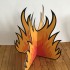 Printed cut out smart foam fire graphic